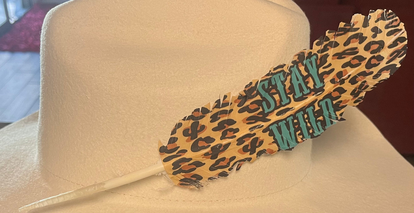 Stay Wild Hat Feather