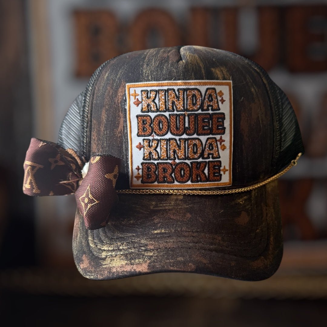 Boujee and Broke Trucker Hat - Mad Gringa Hats & Boutique
