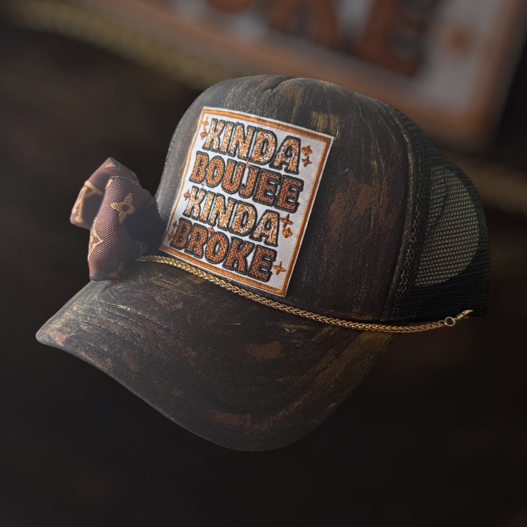 Boujee and Broke Trucker Hat - Mad Gringa Hats & Boutique