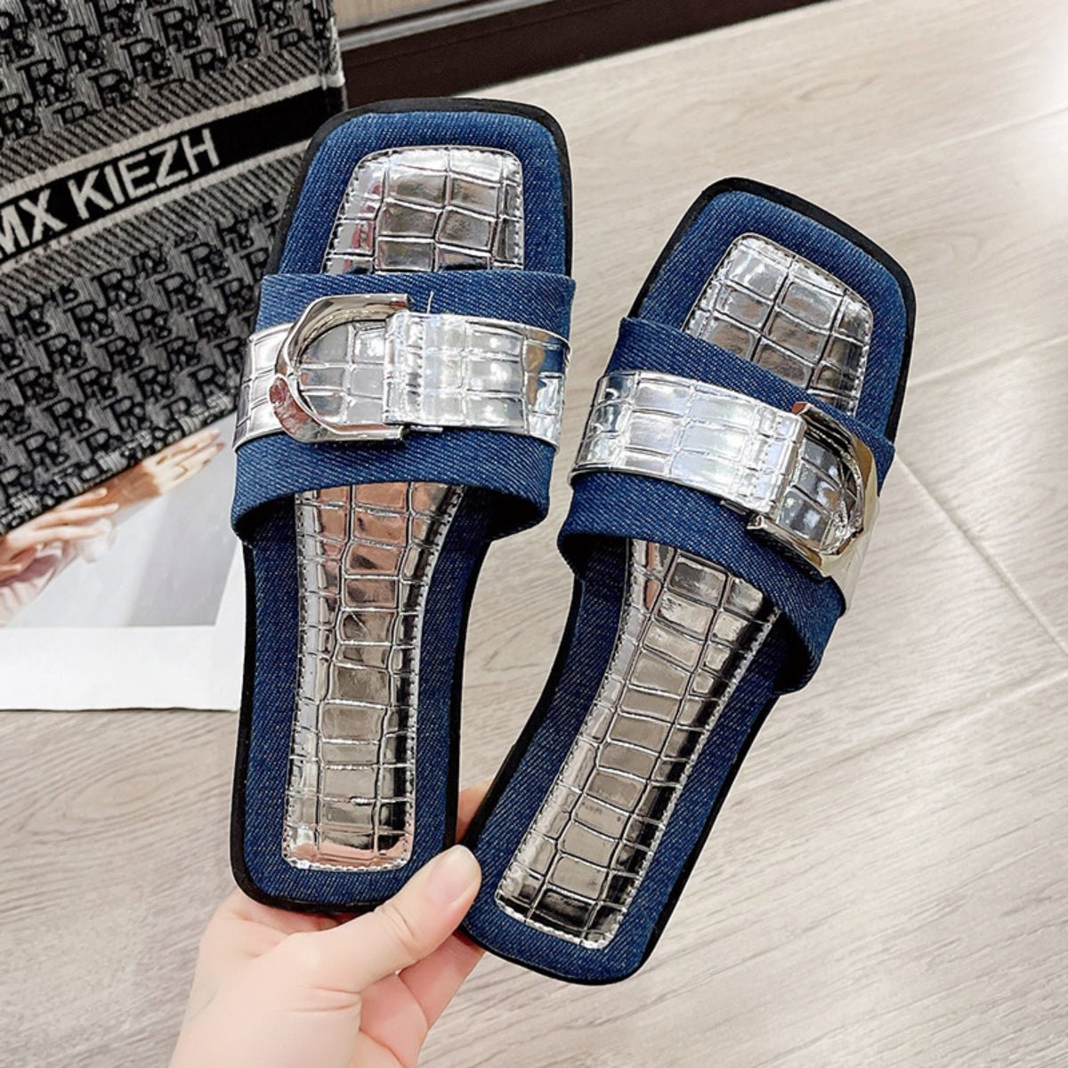 Buckle Trim Open Toe Sandals - Mad Gringa Hats & Boutique