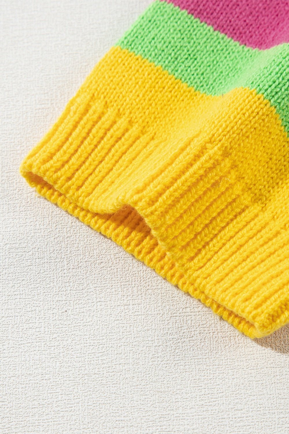 Color Block Round Neck Half Sleeve Knit Top - Mad Gringa Hats & Boutique