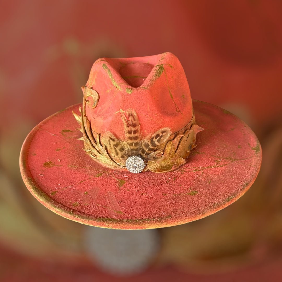 Coral Corrale Rancher Hat - Mad Gringa Hats & Boutique