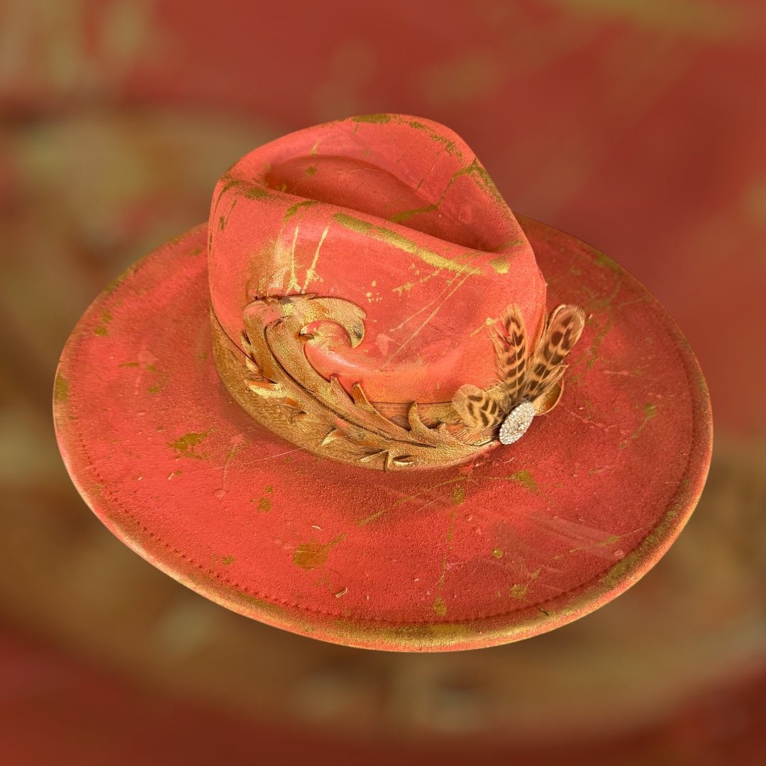 Coral Corrale Rancher Hat - Mad Gringa Hats & Boutique