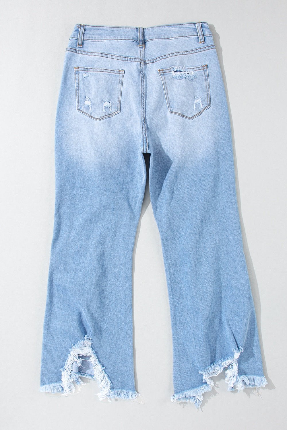 Distressed Raw Hem Jeans with Pockets - Mad Gringa Hats & Boutique