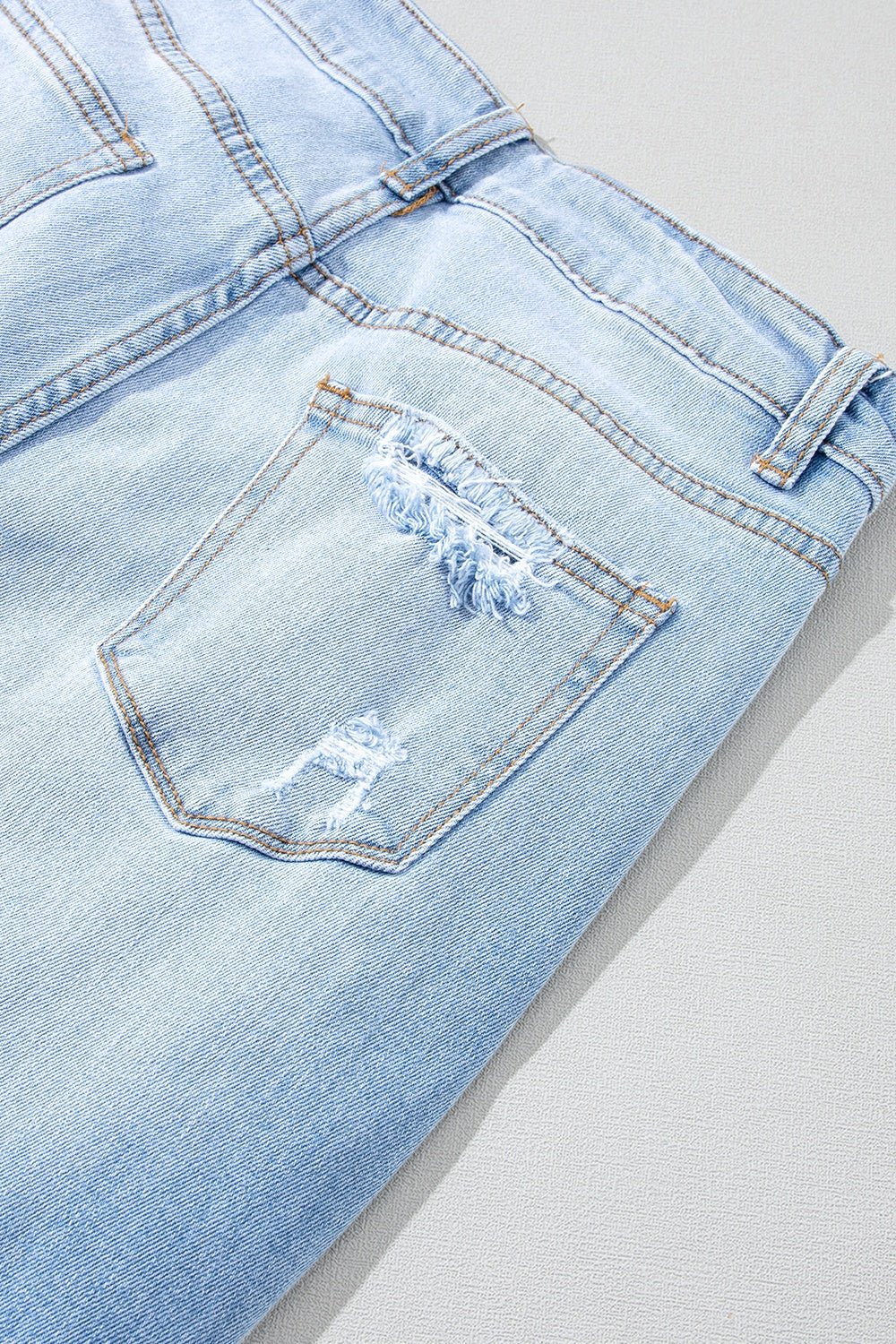 Distressed Raw Hem Jeans with Pockets - Mad Gringa Hats & Boutique