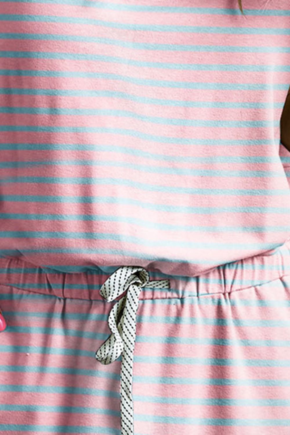 Drawstring Striped Scoop Neck Mini Tank Dress - Mad Gringa Hats & Boutique