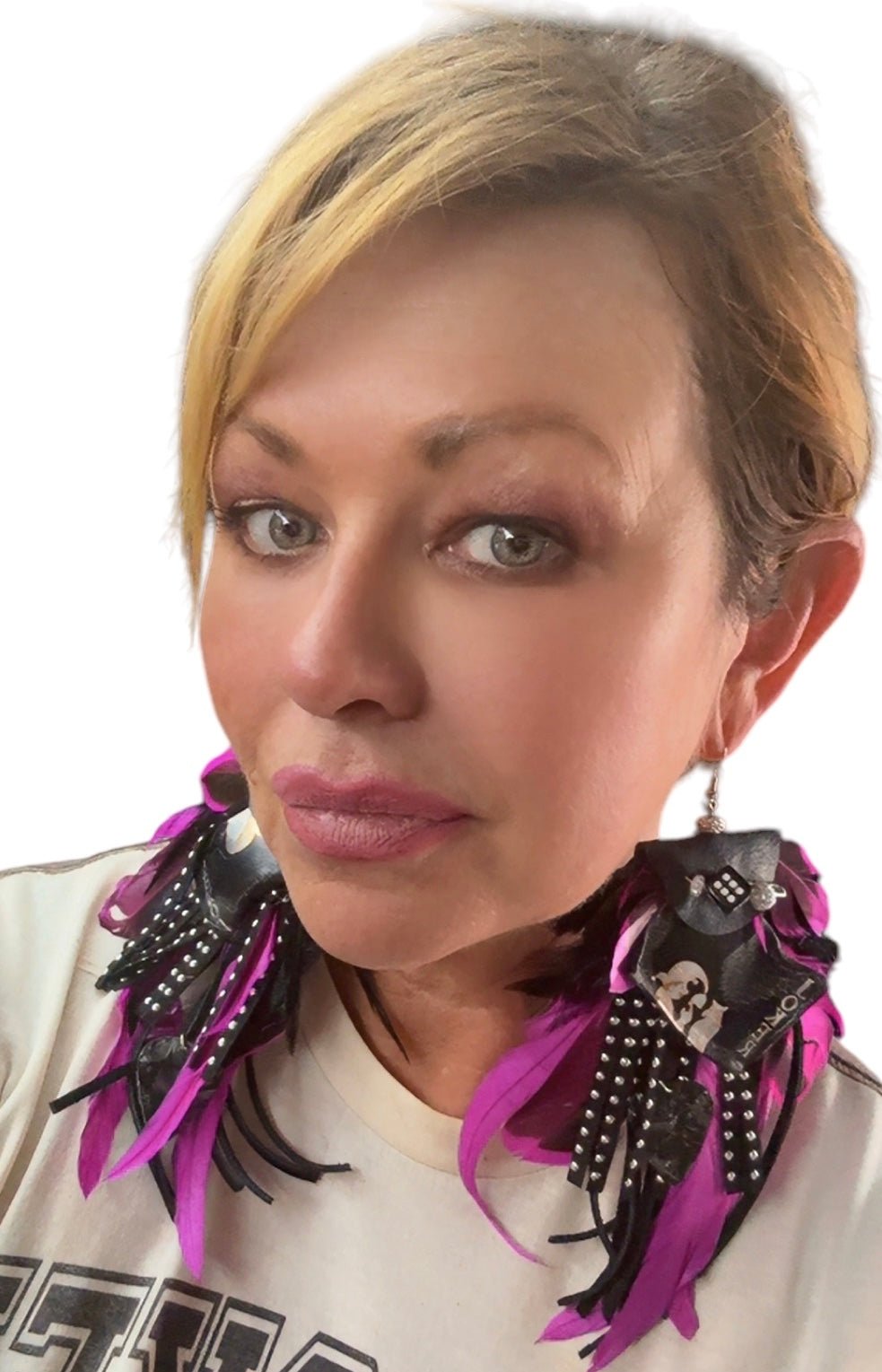 Hot Pink Feather Rockin’ Earrings - Mad Gringa Hats & Boutique