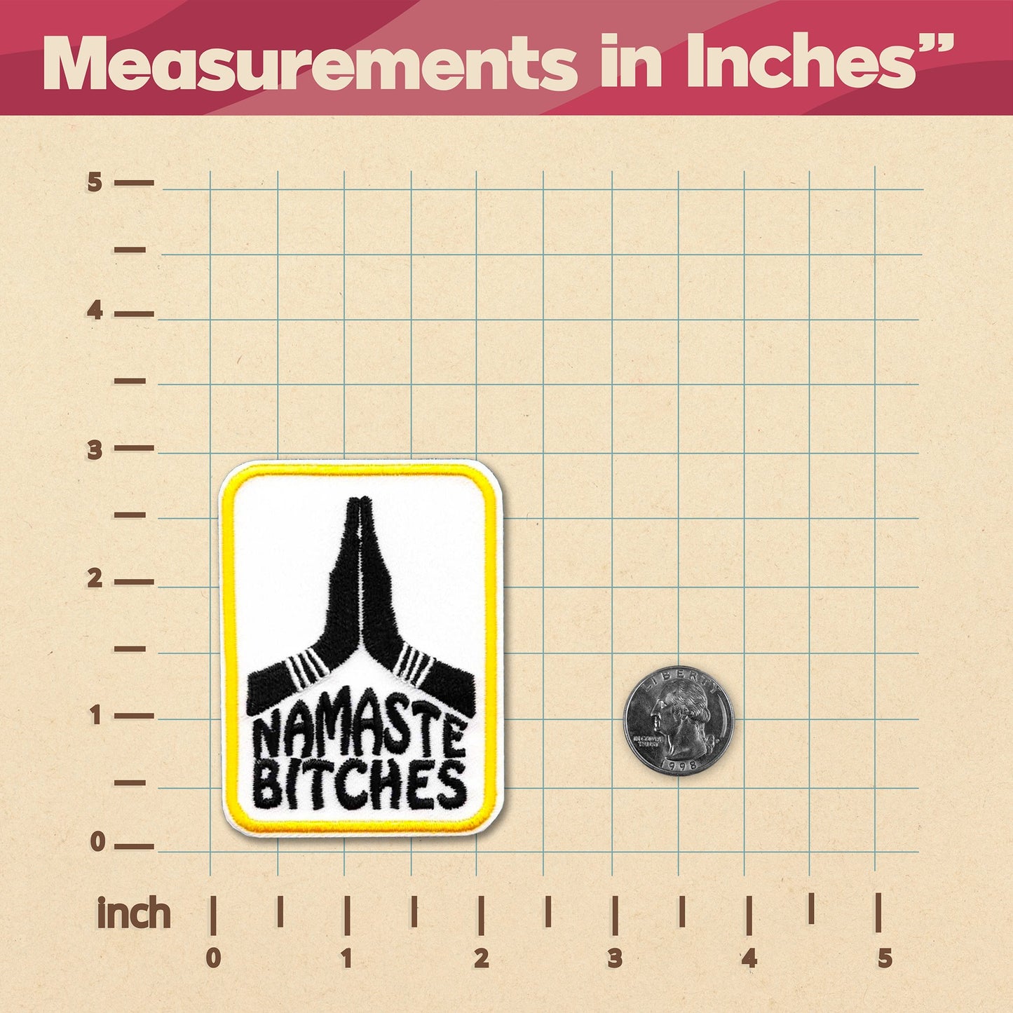 Namaste Bitches Patch - Mad Gringa Hats & Boutique