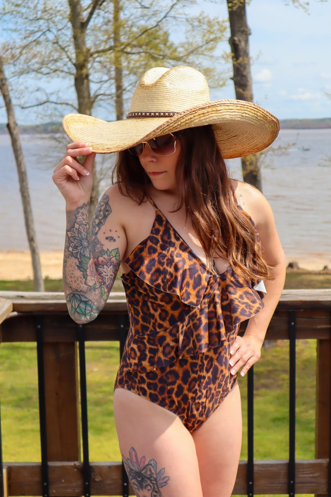 NEW ARRIVAL-Travis Surplice Flounce Swimsuit - Mad Gringa Hats & Boutique