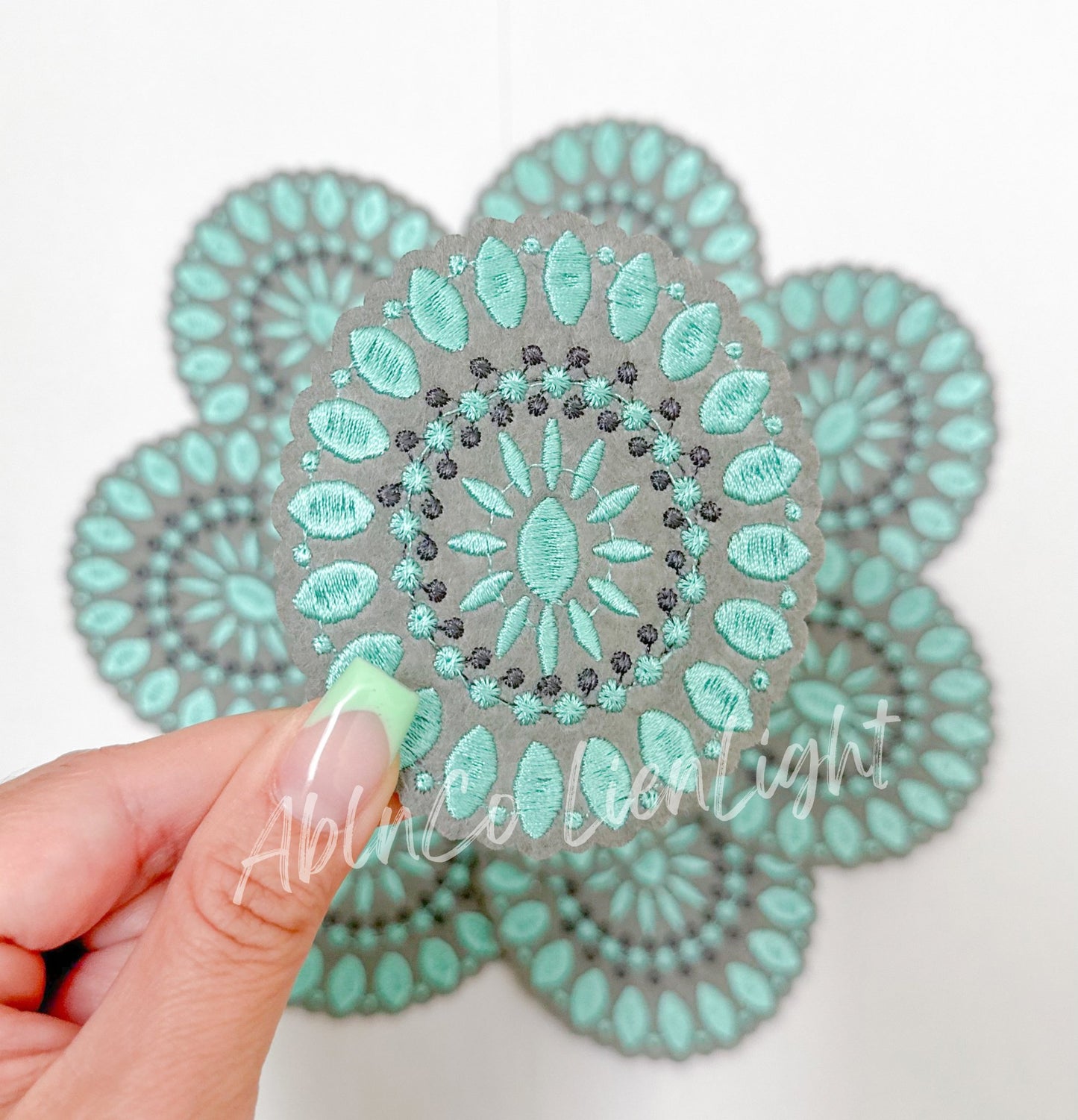 Oval turquoise jewelry western trucker hat patch iron on - Mad Gringa Hats & Boutique
