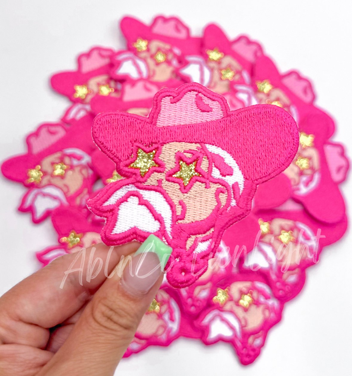 Preppy pink rebel mascot patch trucker hat patches iron on - Mad Gringa Hats & Boutique