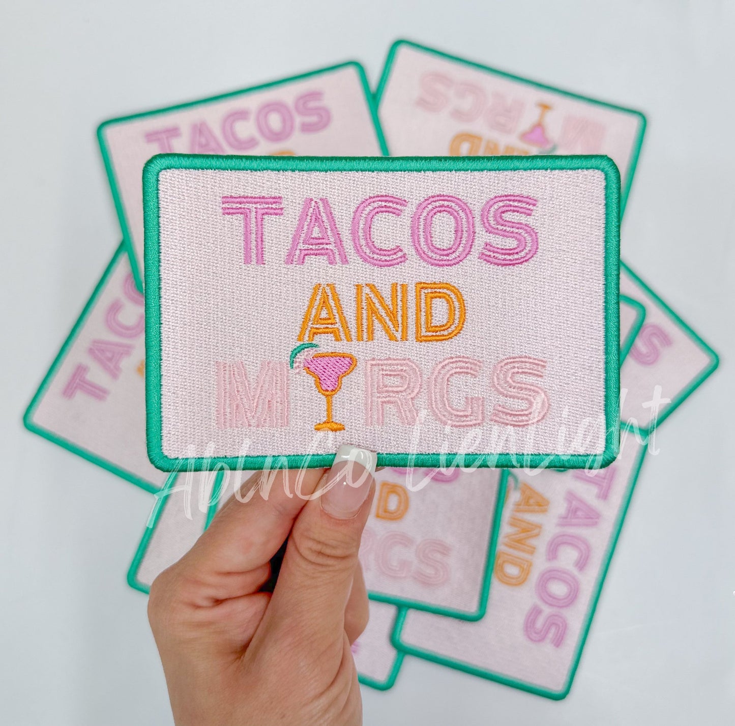 Preppy tacos & margs patch, trucker hat embroidery patch - Mad Gringa Hats & Boutique