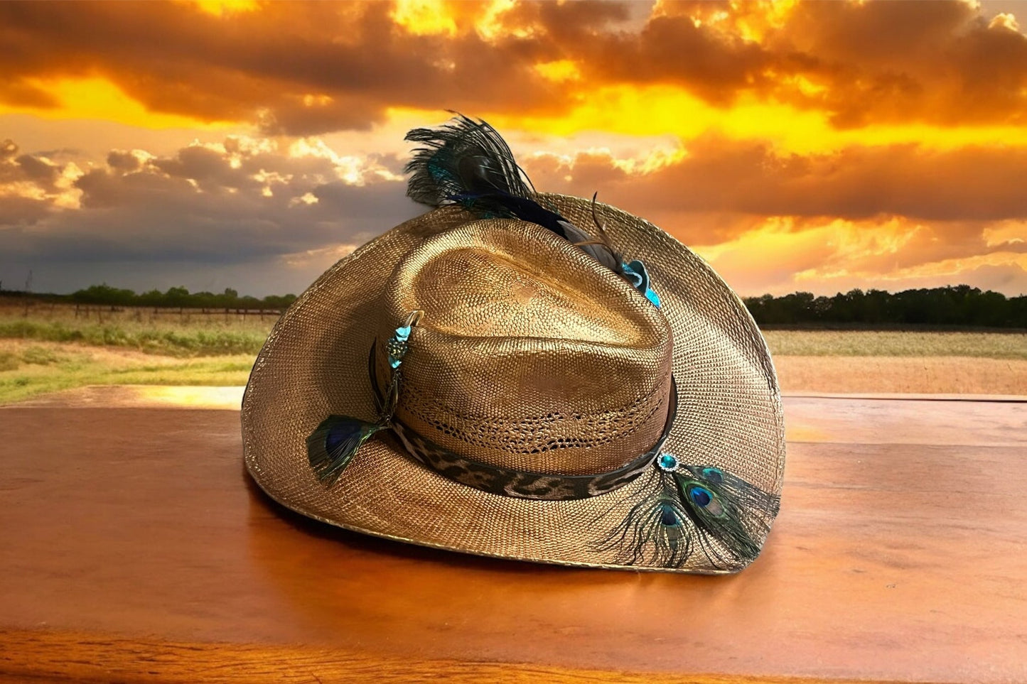 Pretty in Peacock - Mad Gringa Hats & Boutique