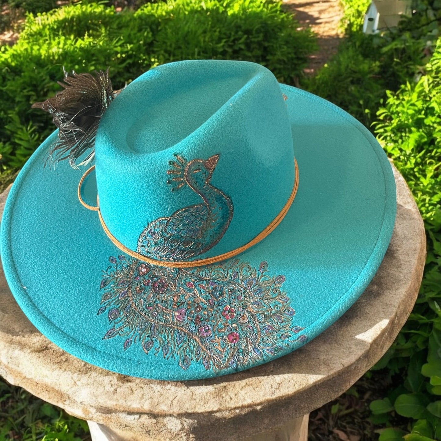Pretty in Peacock - Mad Gringa Hats & Boutique