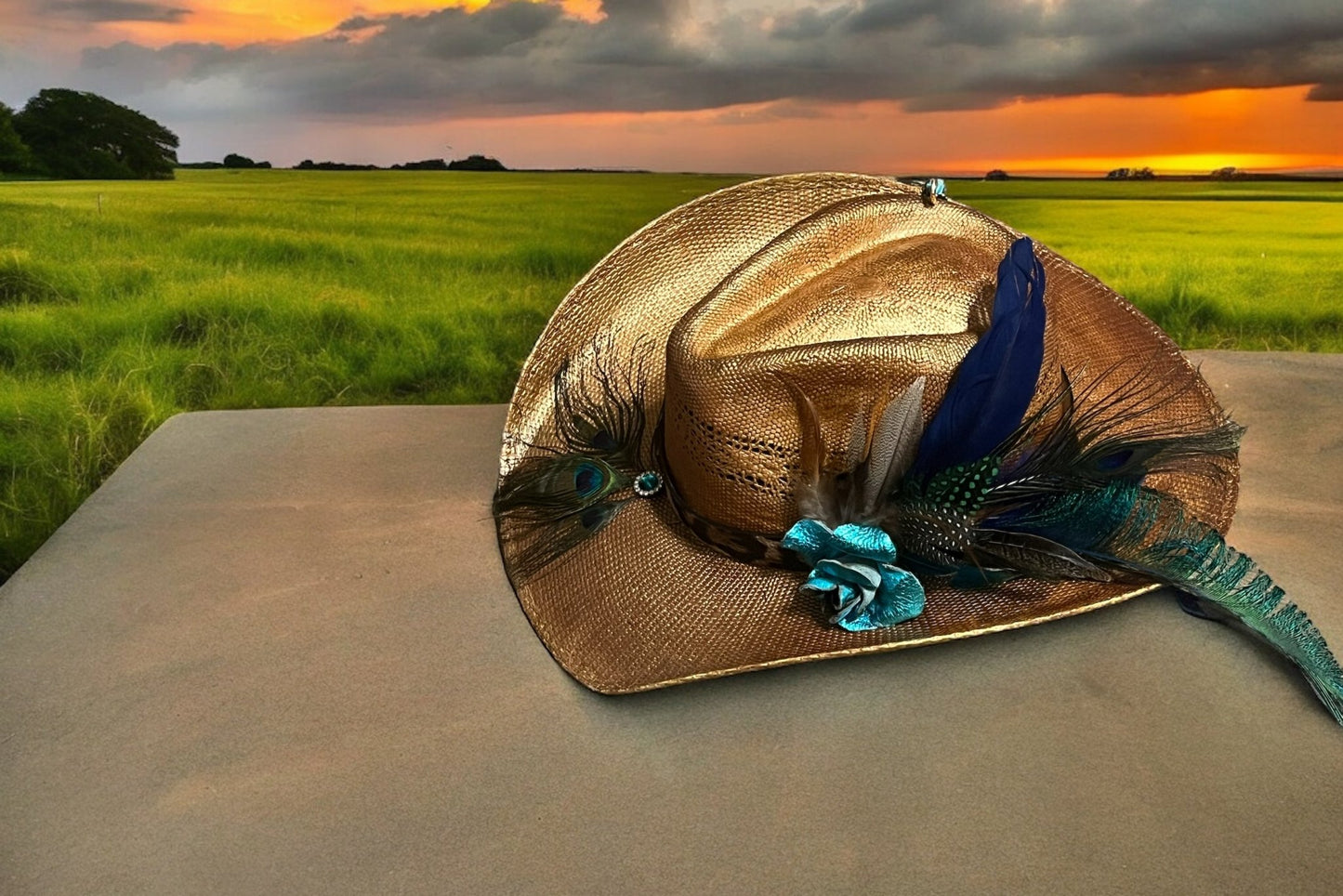 Pretty in Peacock - Mad Gringa Hats & Boutique