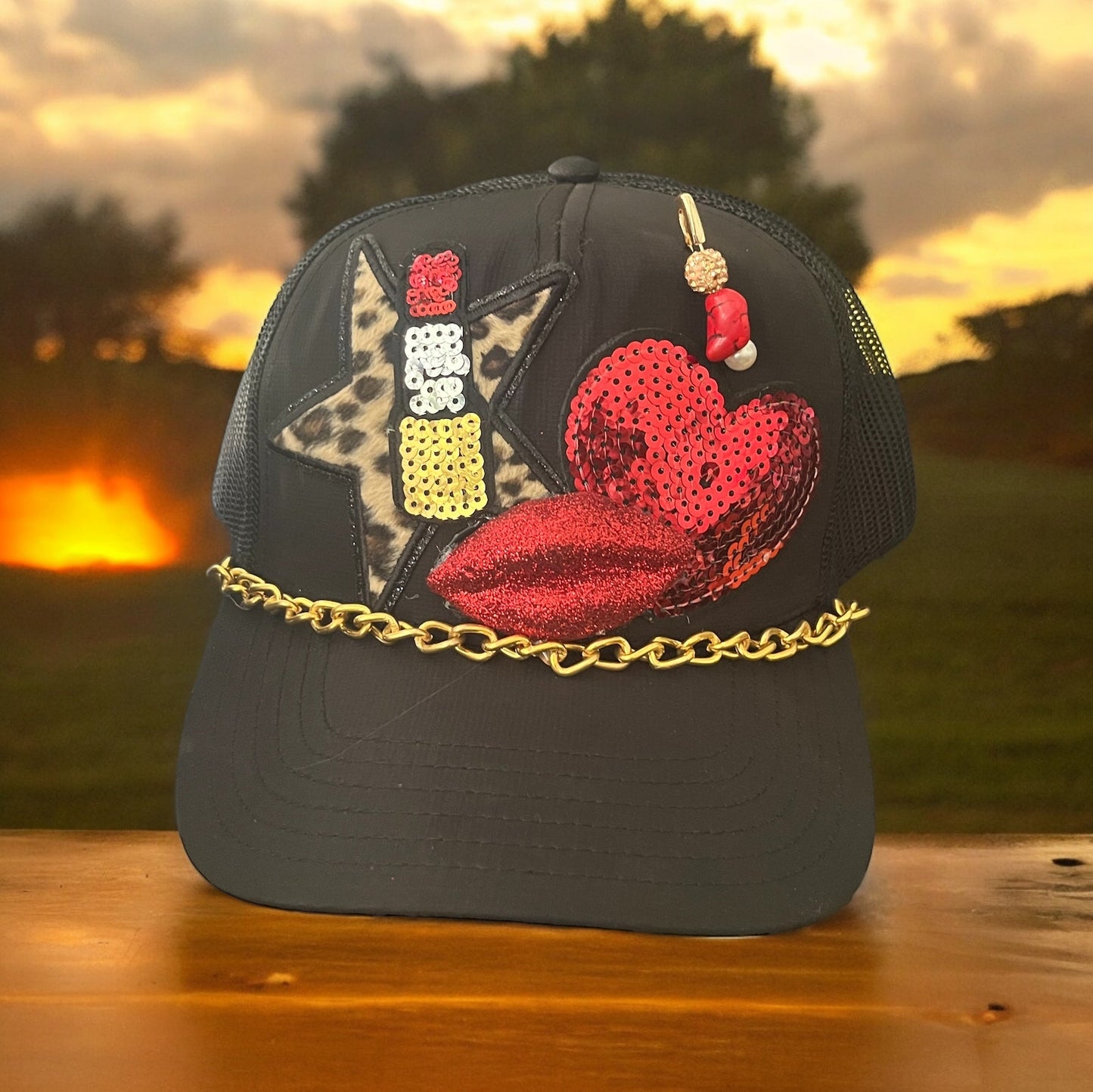 Red Lips Trucker Hat - Mad Gringa Hats & Boutique