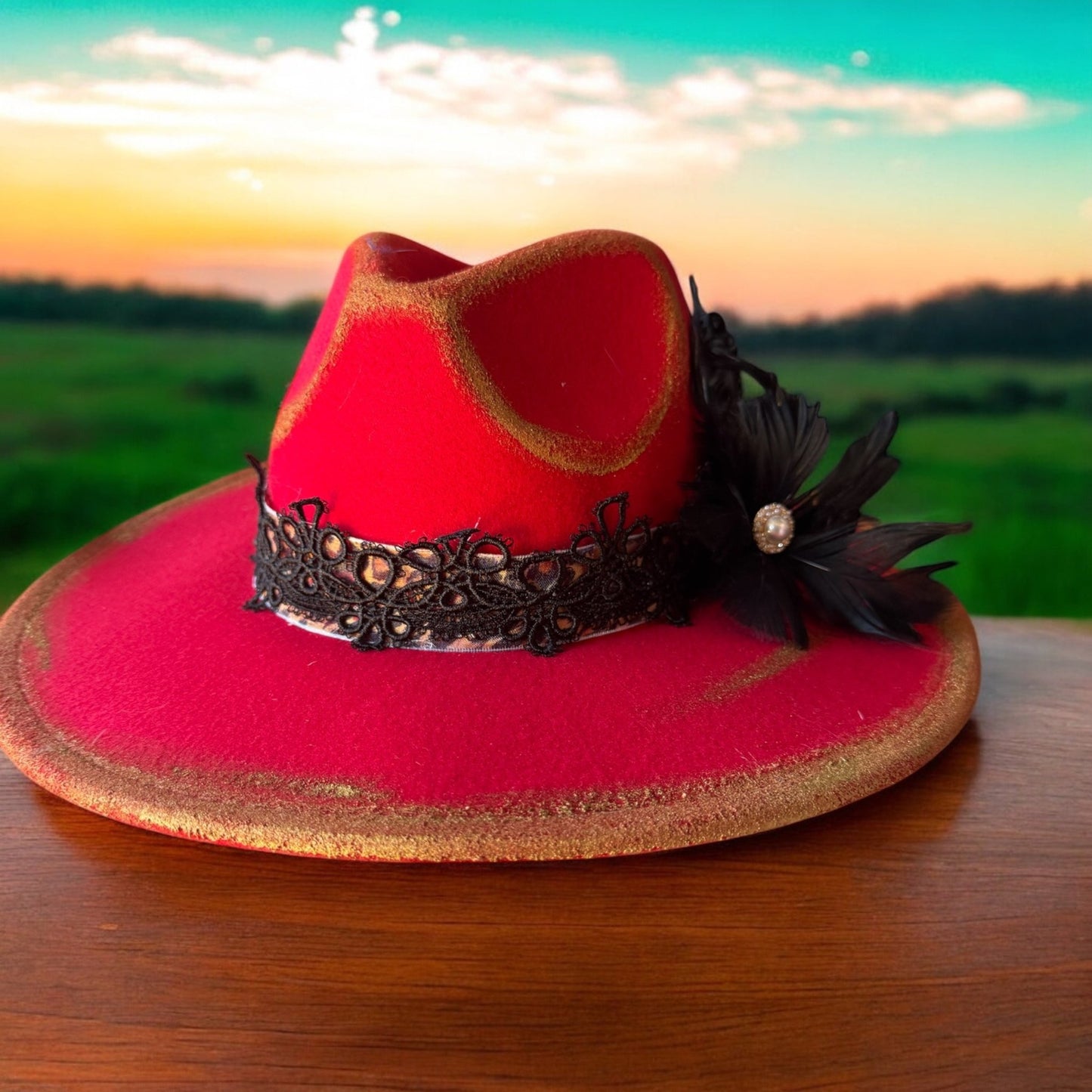 Red Roses Rancher Hat - Mad Gringa Hats & Boutique