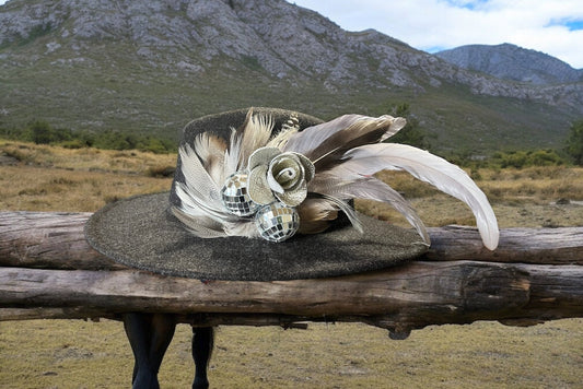 Rhinestone Cowgirl Hat Fascinator - Mad Gringa Hats & Boutique