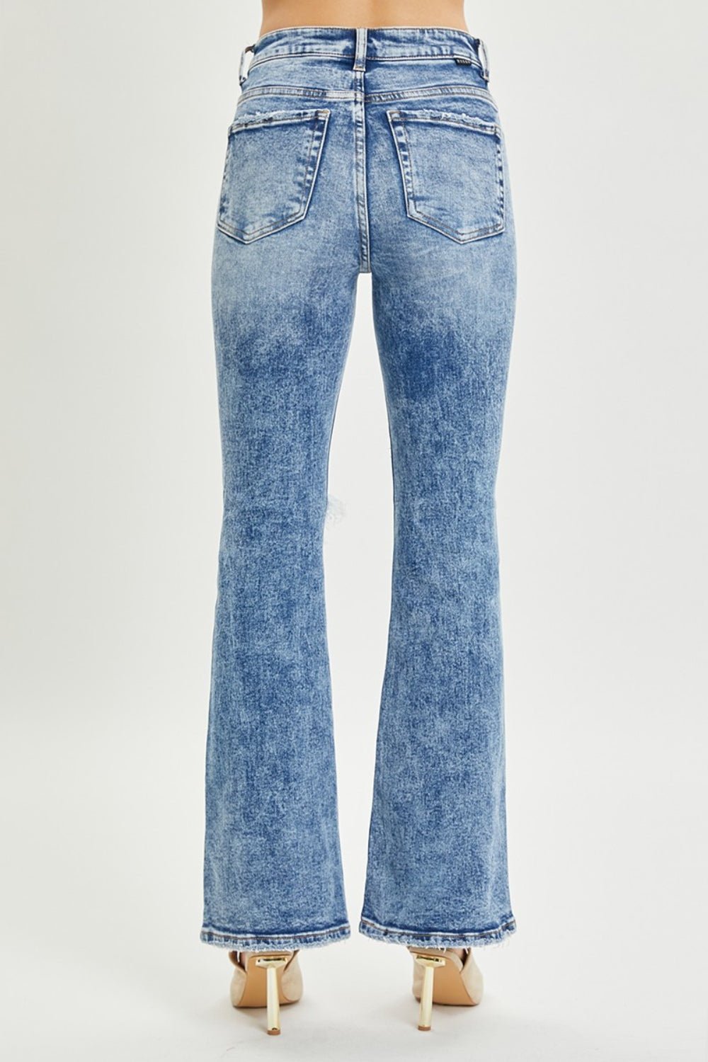 RISEN Full Size High Rise Distressed Flare Jeans - Mad Gringa Hats & Boutique