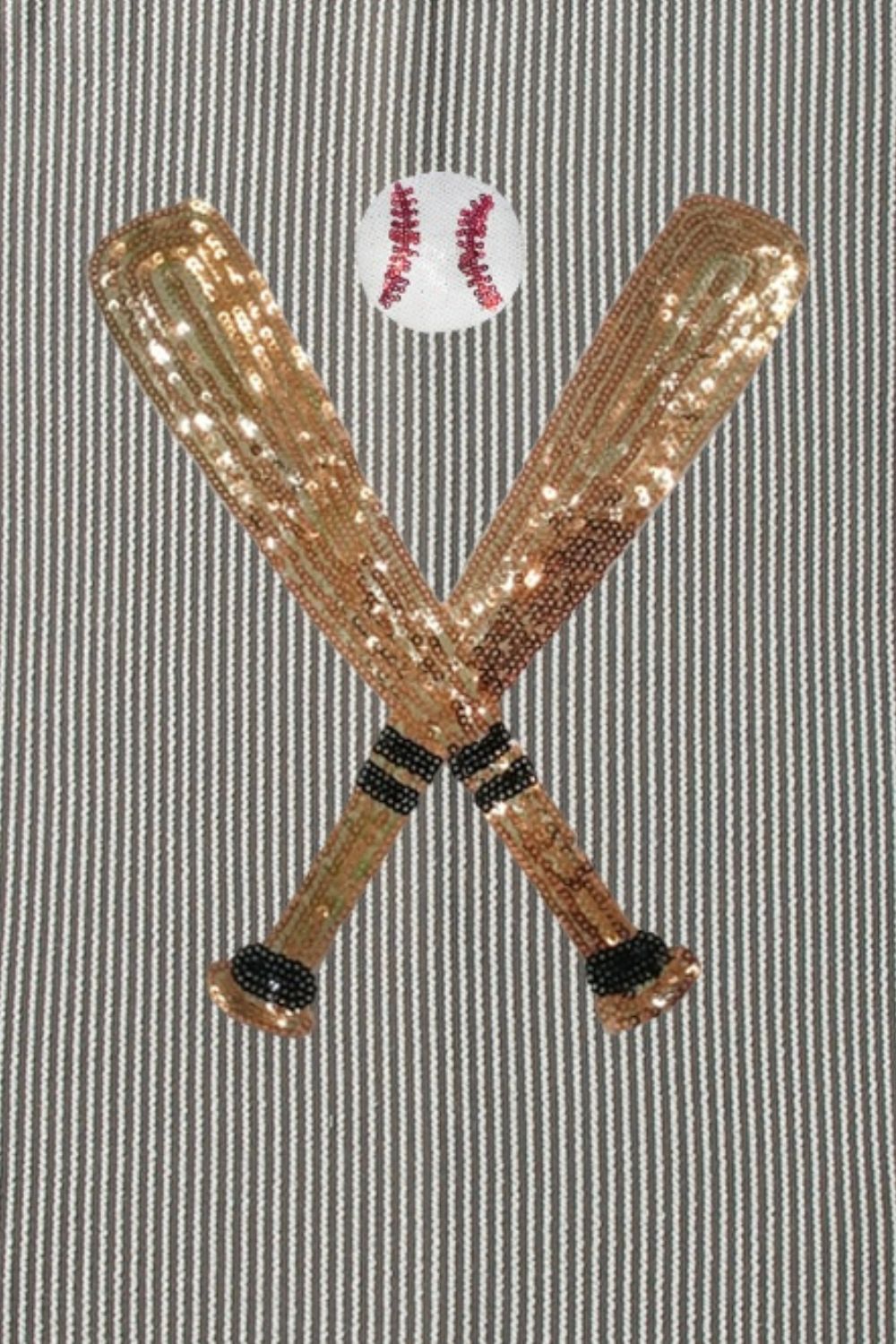 Sequin Baseball Round Neck Short Sleeve T-Shirt - Mad Gringa Hats & Boutique