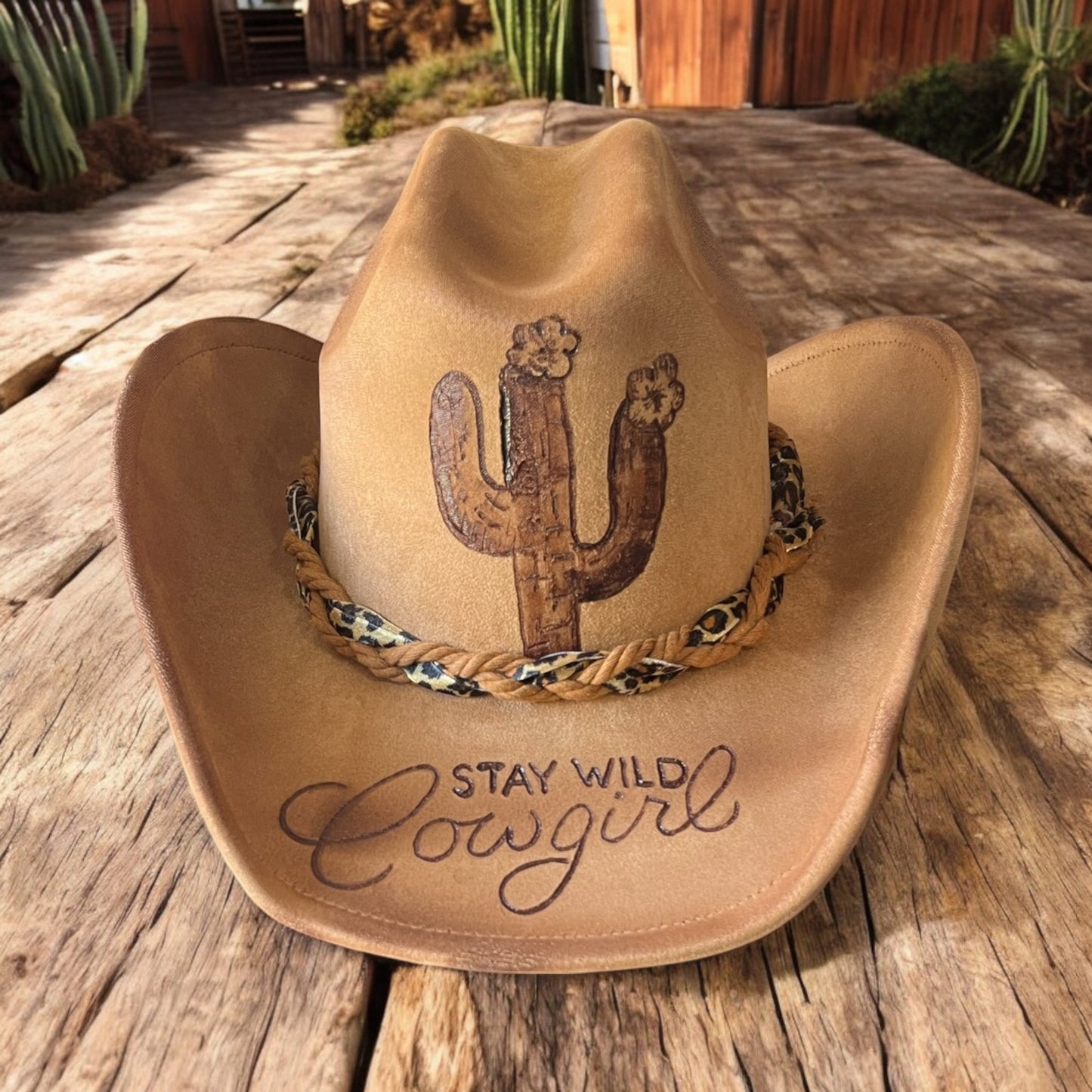 Stay Wild Cowgirl Burned Hat - Mad Gringa Hats & Boutique