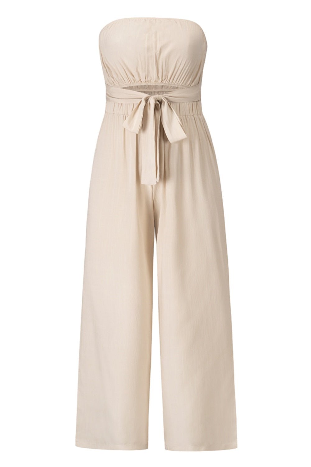 Tied Cutout Tube Wide Leg Jumpsuit - Mad Gringa Hats & Boutique