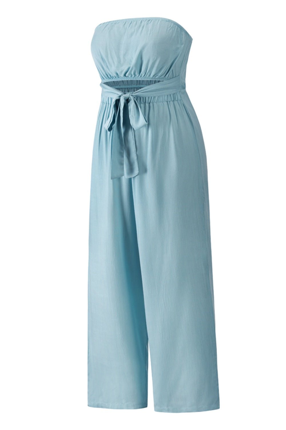 Tied Cutout Tube Wide Leg Jumpsuit - Mad Gringa Hats & Boutique