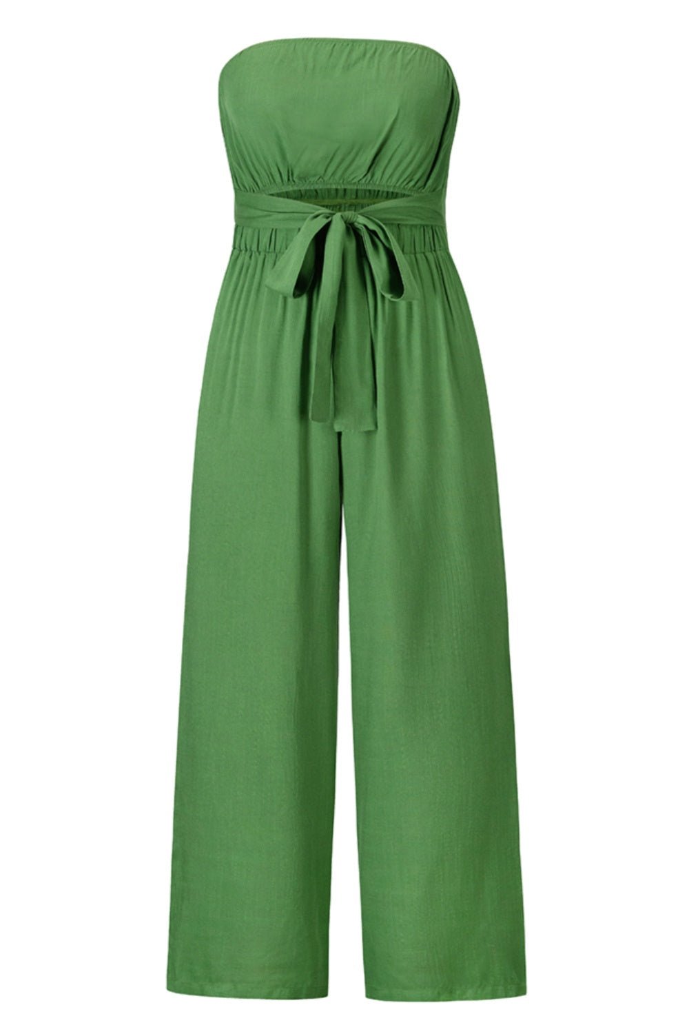 Tied Cutout Tube Wide Leg Jumpsuit - Mad Gringa Hats & Boutique