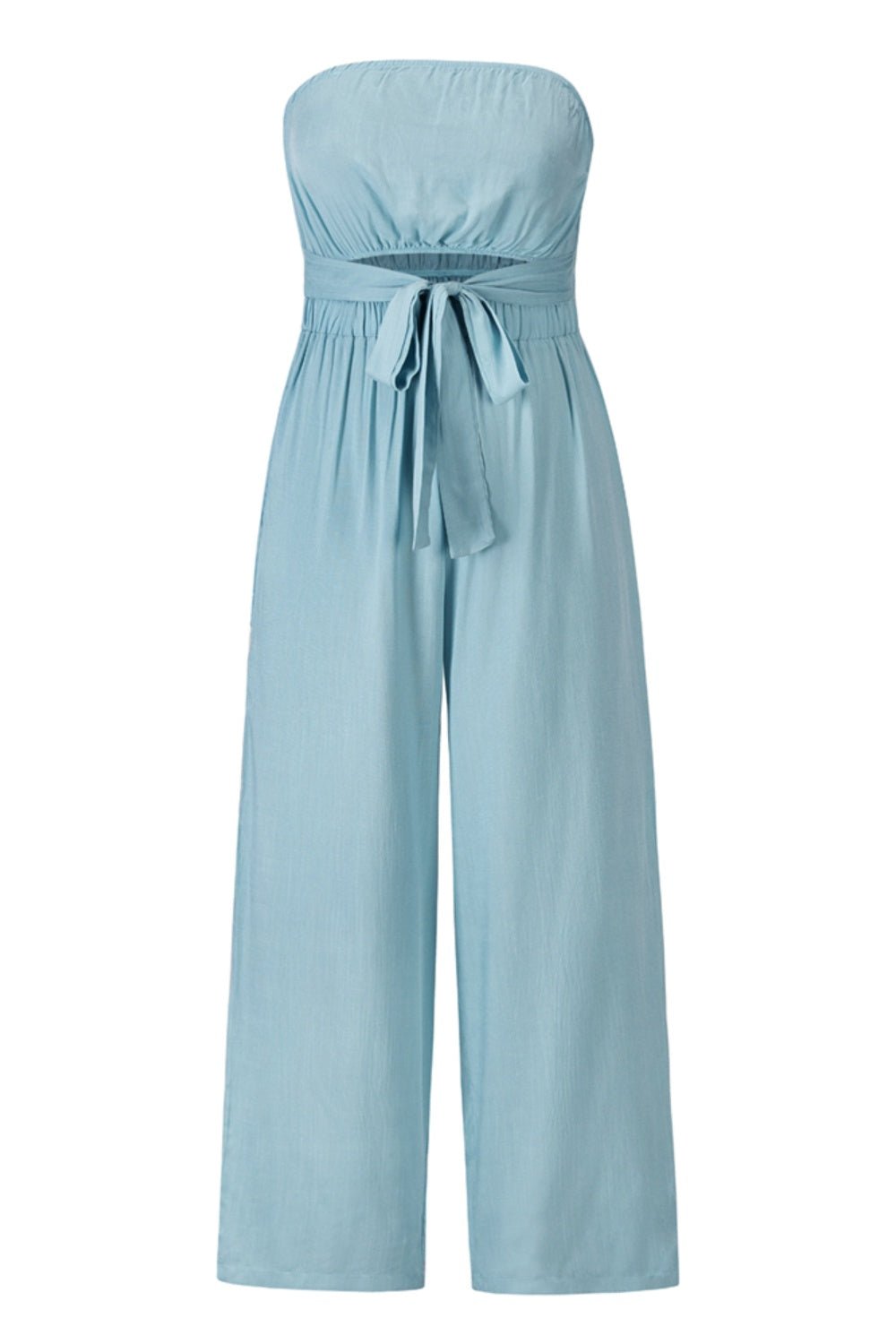 Tied Cutout Tube Wide Leg Jumpsuit - Mad Gringa Hats & Boutique