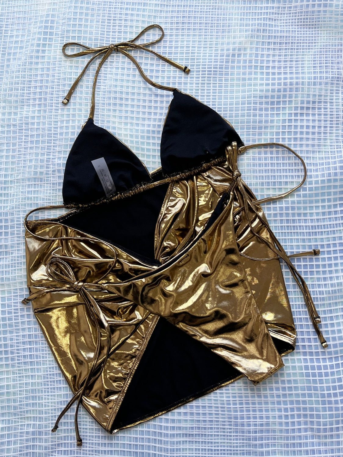 Tied Halter Neck Three-Piece Bikini Set - Mad Gringa Hats & Boutique