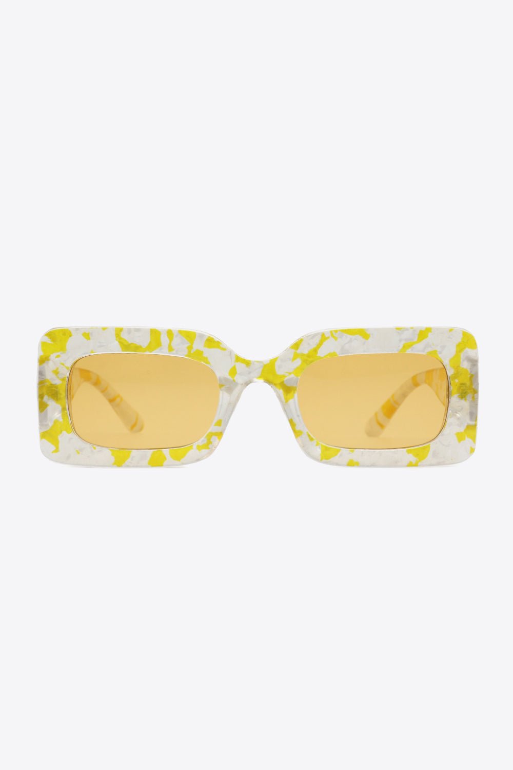Tortoiseshell Rectangle Polycarbonate Sunglasses - Mad Gringa Hats & Boutique