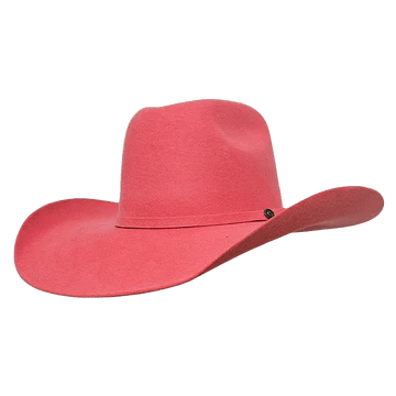 ATERIALCashmere Wool Blend BRIM SIZE4-1/4 Inch CROWN SIZE5 Inch SWEATBANDEmbossed This Cashmere Wool Blend Cowboy Hat is a timeless blend of luxury and Western style! Limited Edition: This first run of hats is extremely limited in quantity. American Fuschia-Hot Pink Wool Cowboy Hat