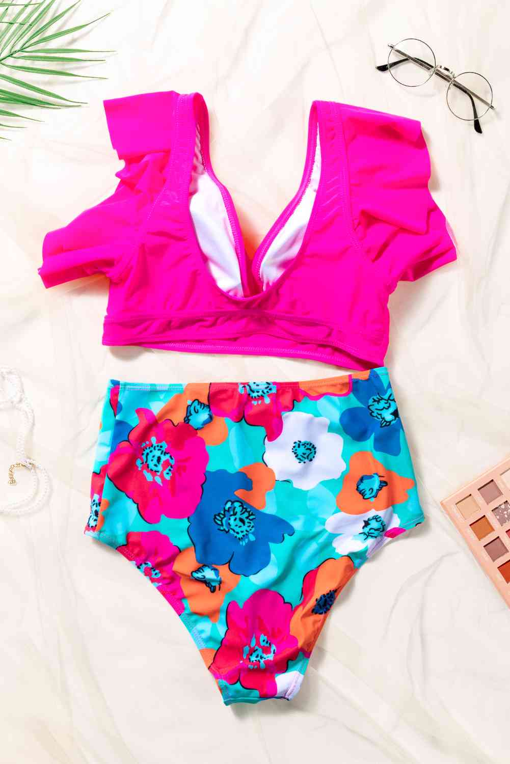 Cropped Swim Top and Floral Bottoms Set - Mad Gringa Hats & Boutique