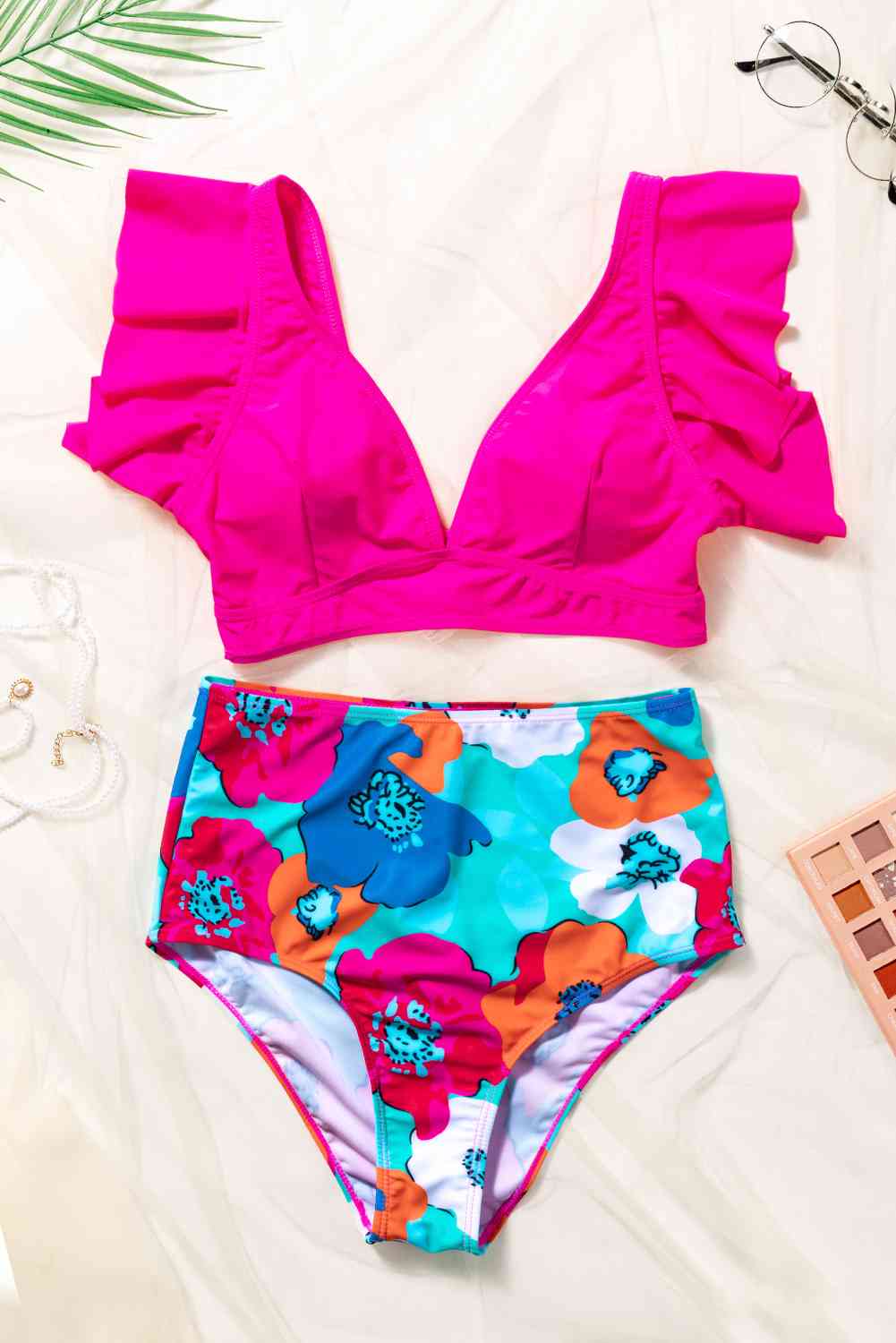 Cropped Swim Top and Floral Bottoms Set - Mad Gringa Hats & Boutique