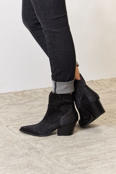 Rhinestone Ankle Cowboy Boots - Mad Gringa Hats & Boutique