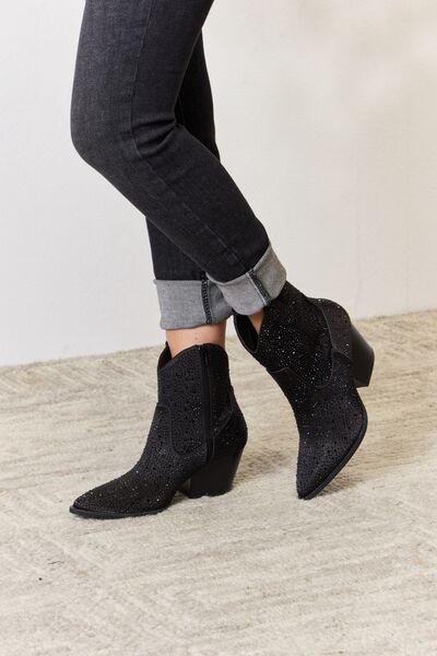 Rhinestone Ankle Cowboy Boots - Mad Gringa Hats & Boutique