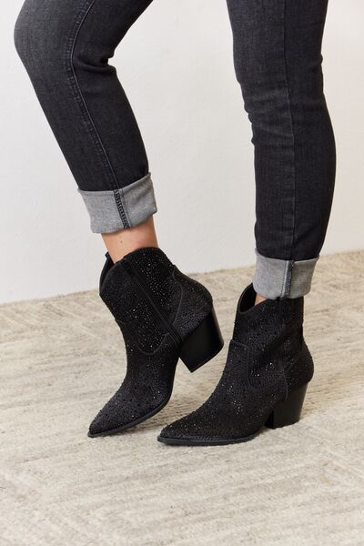 Rhinestone Ankle Cowboy Boots - Mad Gringa Hats & Boutique