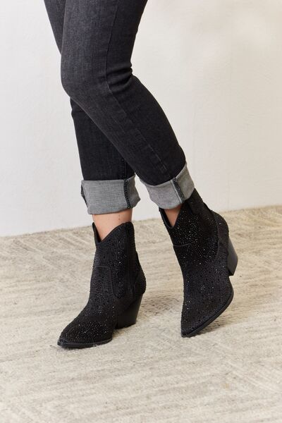 Rhinestone Ankle Cowboy Boots - Mad Gringa Hats & Boutique