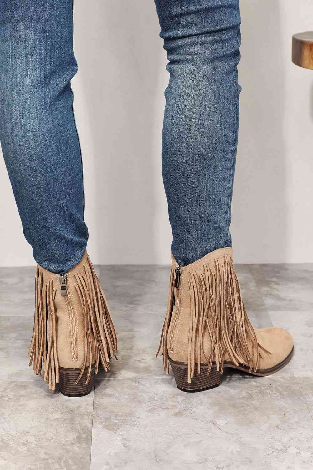 Legend Women's Fringe Cowboy Western Ankle Boots - Mad Gringa Hats & Boutique