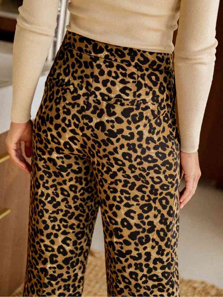 Leopard Wide Leg Pants - Mad Gringa Hats & Boutique