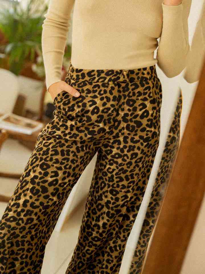 Leopard Wide Leg Pants - Mad Gringa Hats & Boutique