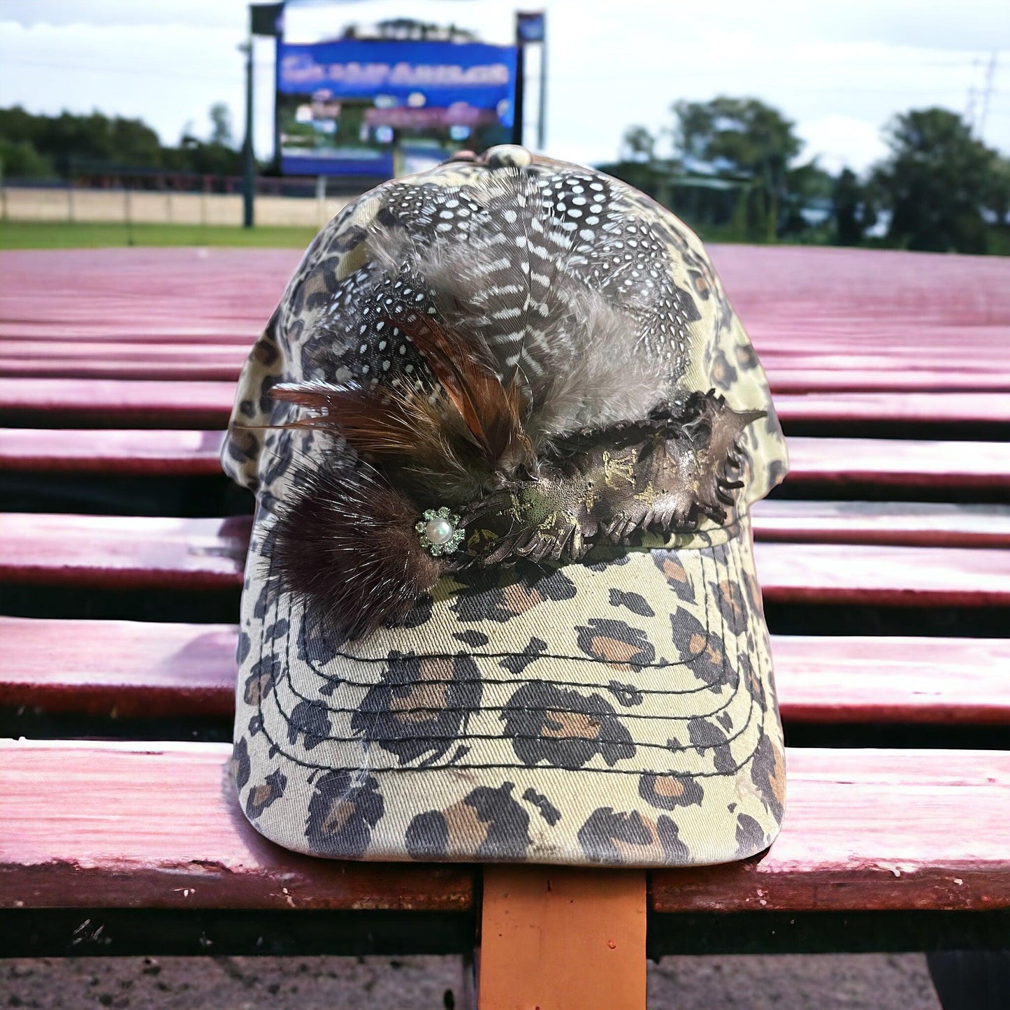 LV Feather Baseball Hat - Mad Gringa Hats & Boutique
