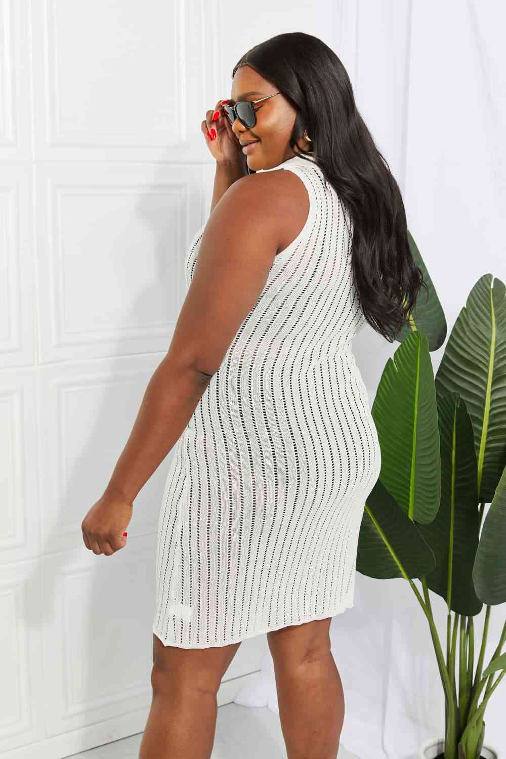 Openwork Johnny Collar Cover Up Dress - Mad Gringa Hats & Boutique