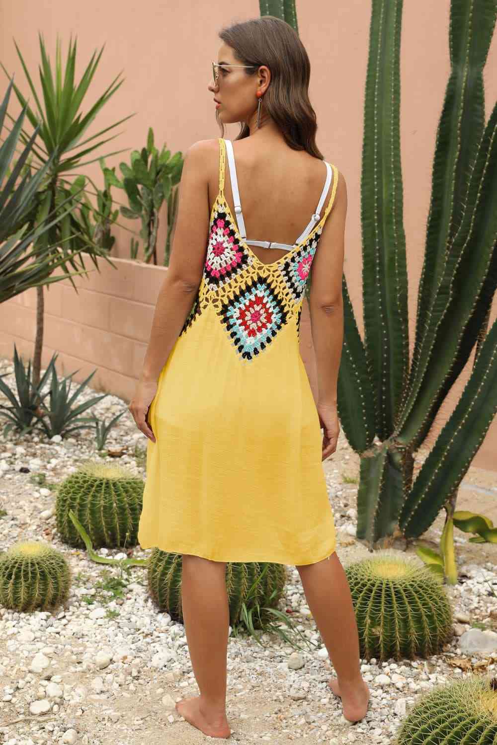 Openwork Sleeveless Embroidery Dress - Mad Gringa Hats & Boutique