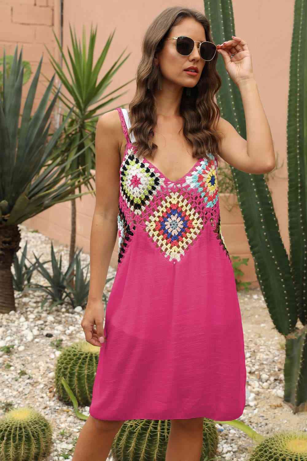 Openwork Sleeveless Embroidery Dress - Mad Gringa Hats & Boutique