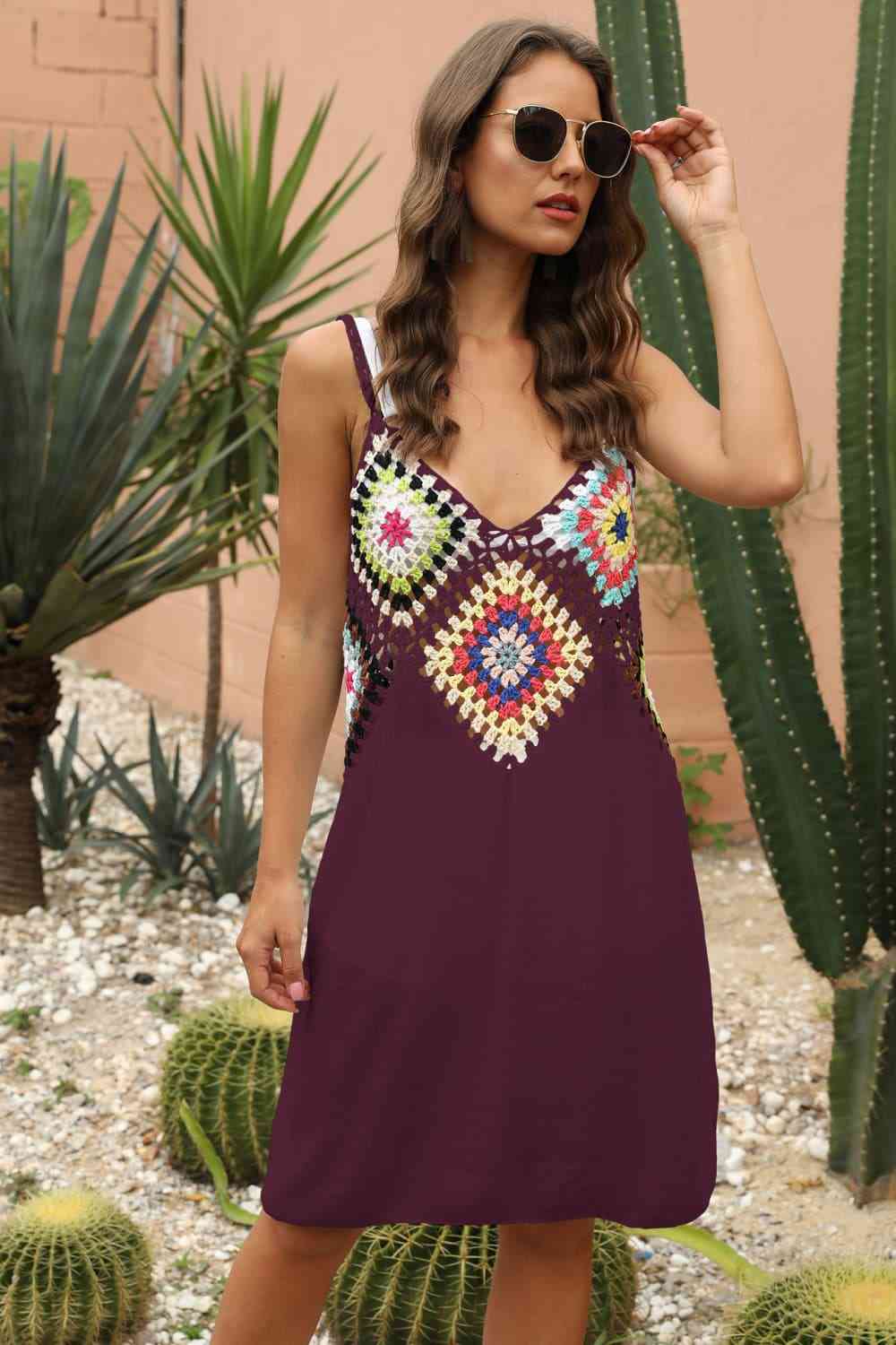 Openwork Sleeveless Embroidery Dress - Mad Gringa Hats & Boutique