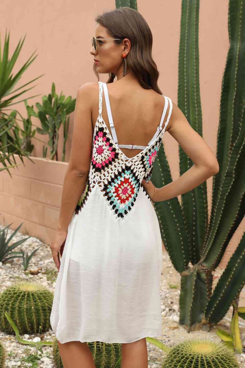 Openwork Sleeveless Embroidery Dress - Mad Gringa Hats & Boutique