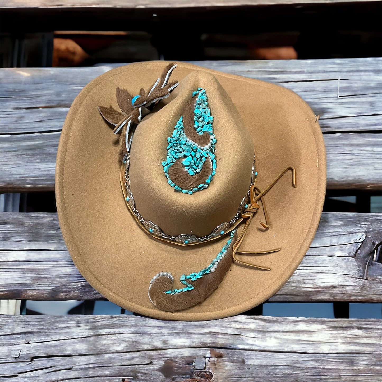 Pearls and Turquoise - Mad Gringa Hats & Boutique