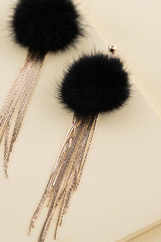 Powder Puff Drop Earrings - Mad Gringa Hats & Boutique