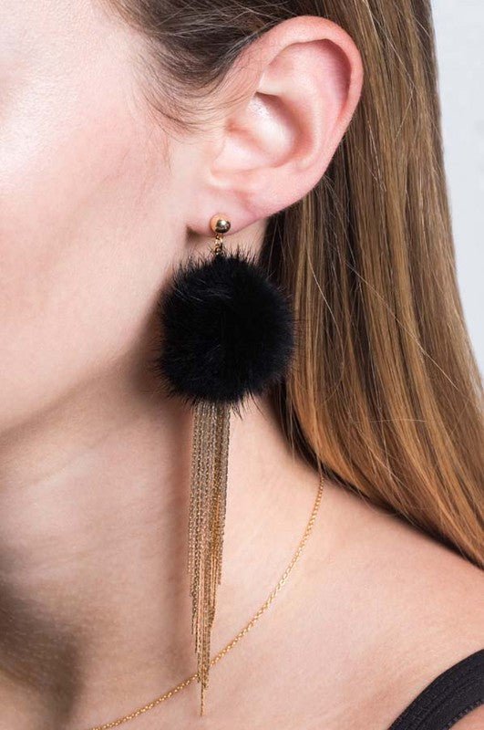 Powder Puff Drop Earrings - Mad Gringa Hats & Boutique